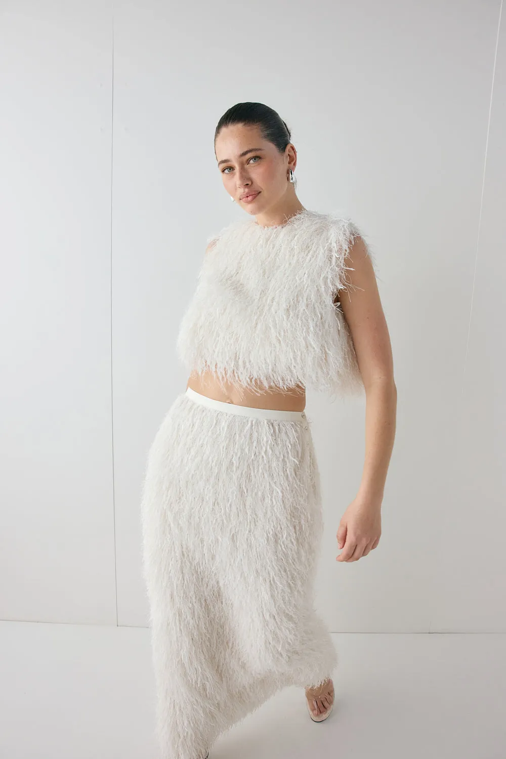 Devyn Fringe Midi Skirt White sold by Verge Girl product image thumbnail 3