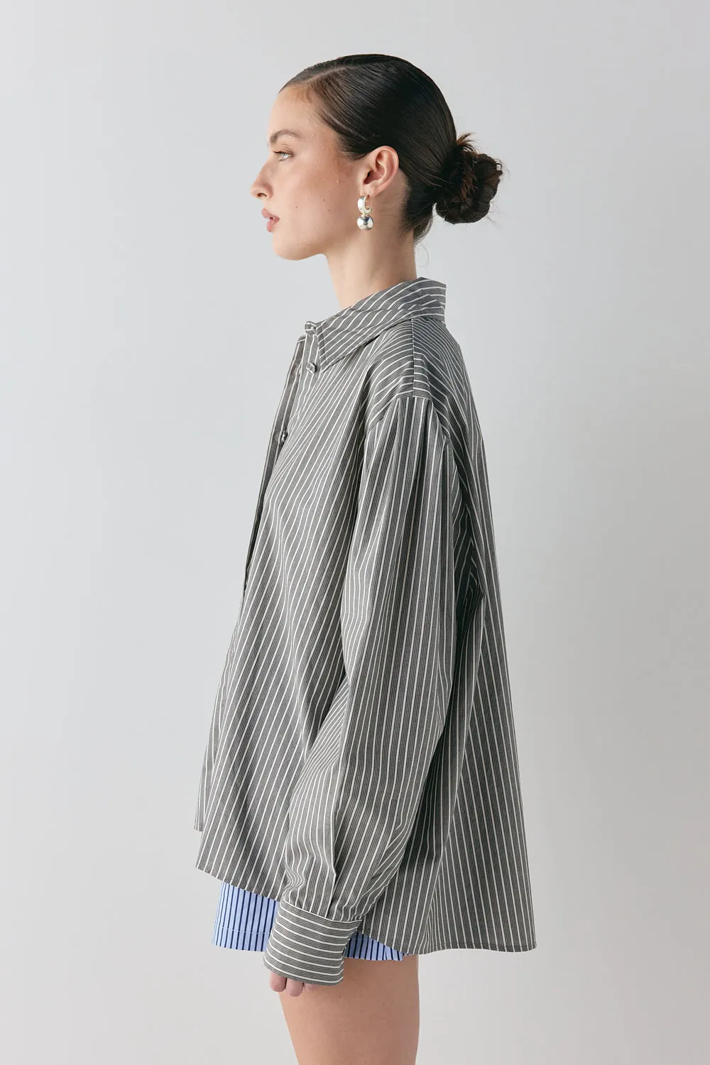Tully Shirt Charcoal Stripe sold by Verge Girl product image thumbnail 3