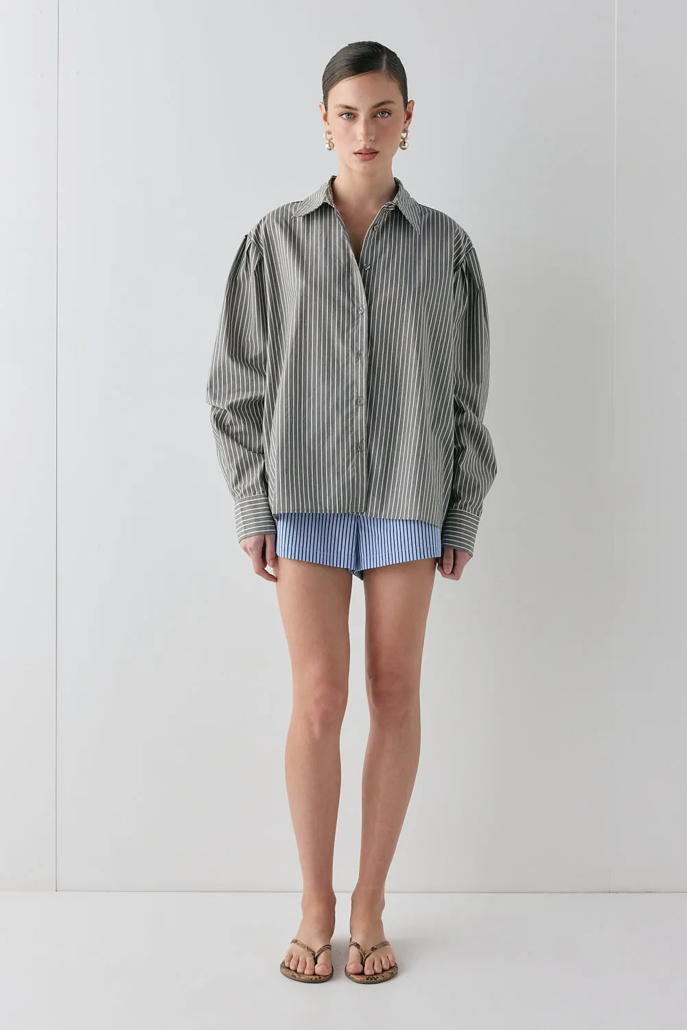 Tully Shirt Charcoal Stripe sold by Verge Girl product image thumbnail 4