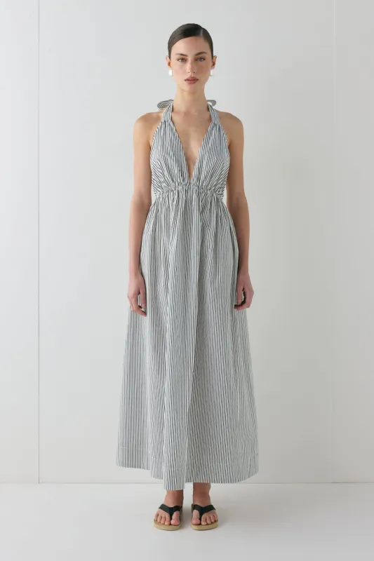 Demi Midi Dress Stripe made by Verge Girl