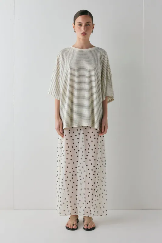 Willow Tee Grey Stripe sold by Verge Girl