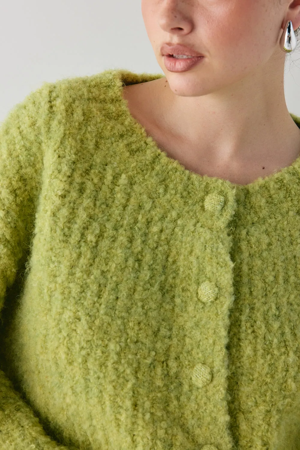 Lacy Knit Cardigan Lime sold by Verge Girl product image thumbnail 4