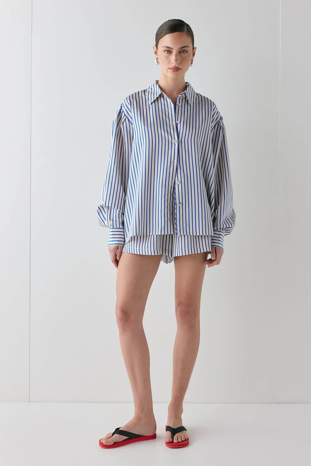 Tully Shirt Cobalt Stripe sold by Verge Girl