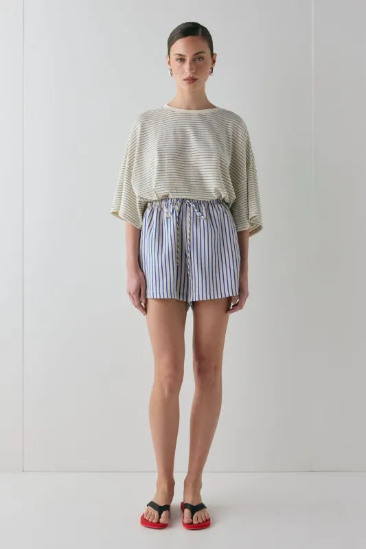 Annika Shorts Cobalt Stripe made by Verge Girl