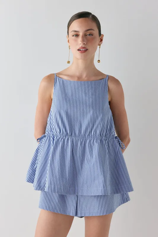 Indi Top Blue Stripe sold by Verge Girl