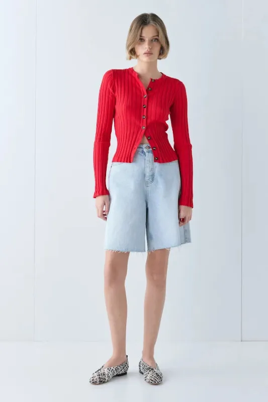 Hattie Knit Top Red sold by Verge Girl