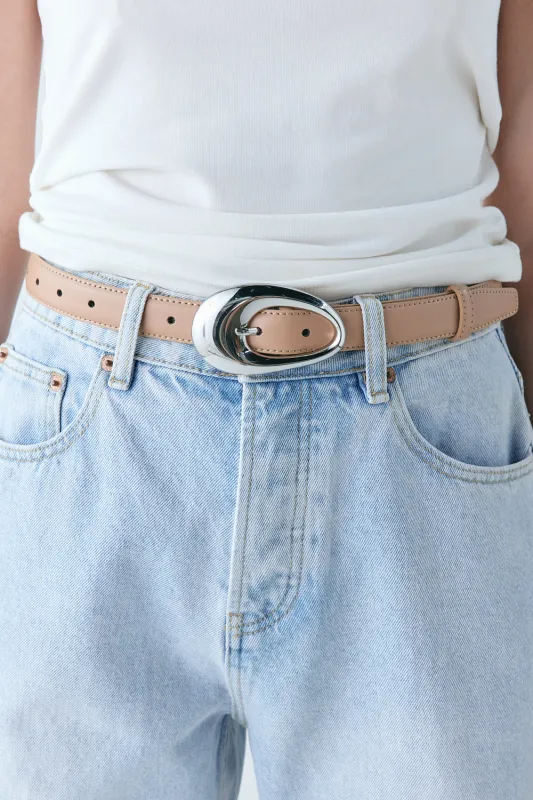 Alina Leather Belt Tan sold by Verge Girl