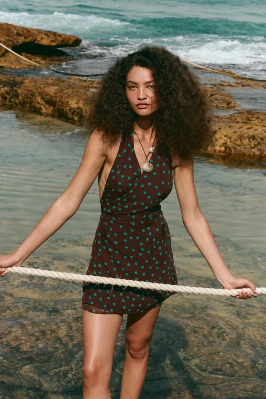 Zinnia Mini Dress Polka Dot sold by Verge Girl