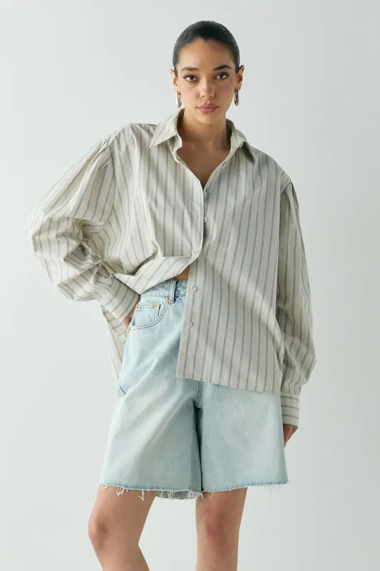 Tully Shirt Oat Stripe sold by Verge Girl