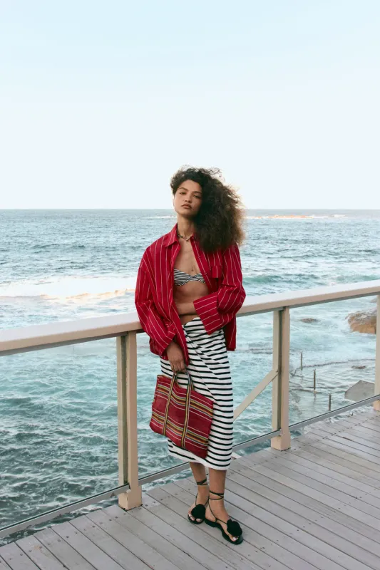 Vale Shirt Red Stripe sold by Verge Girl