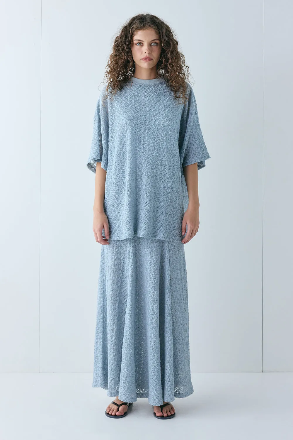 Willow Lace Tee Powder sold by Verge Girl product image thumbnail 4