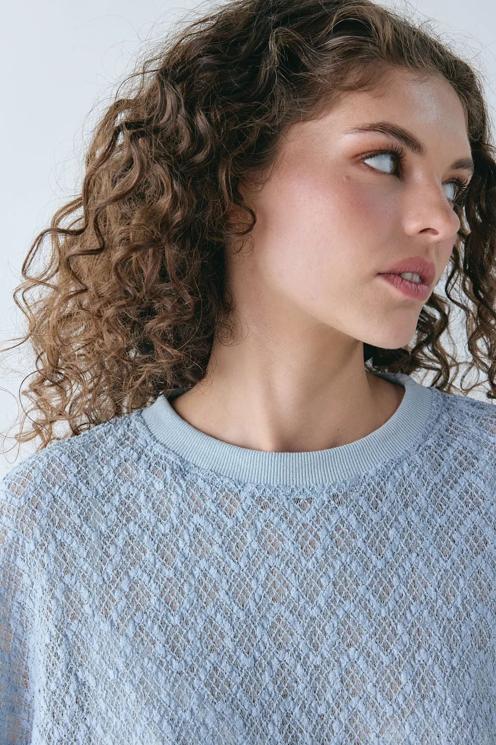 Willow Lace Tee Powder sold by Verge Girl product image thumbnail 2