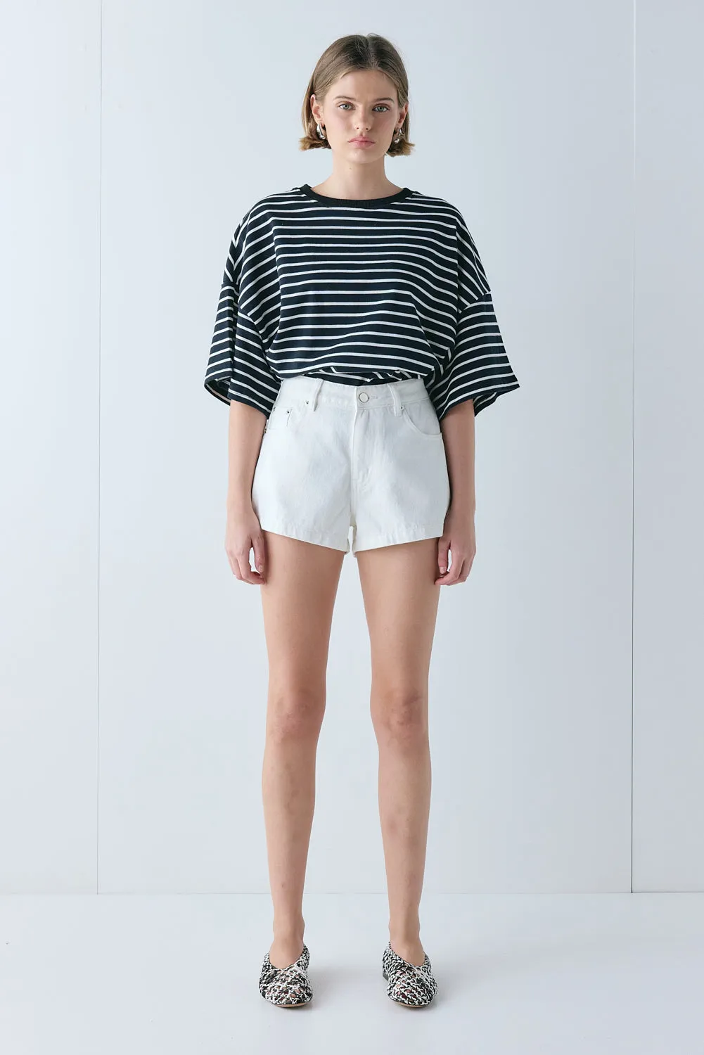 Willow Tee White Stripe sold by Verge Girl product image thumbnail 3