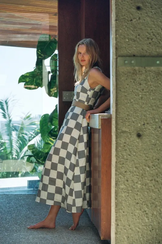 Emil Linen Midi Dress Asta sold by Verge Girl