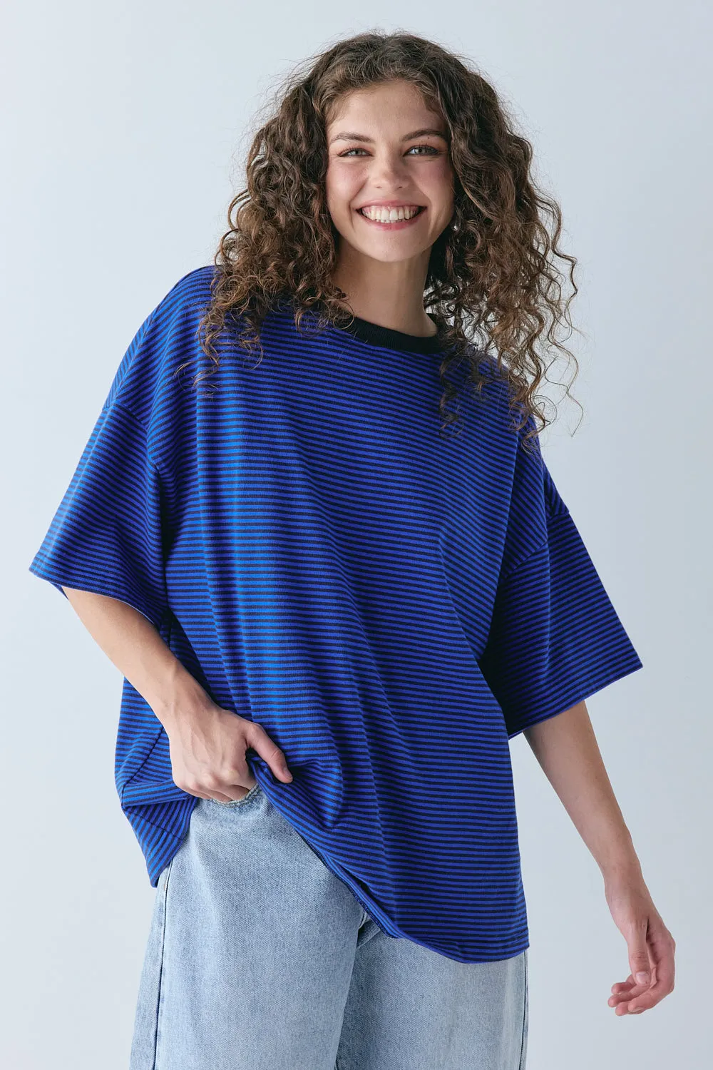 Willow Tee Cobalt Stripe sold by Verge Girl product image thumbnail 4