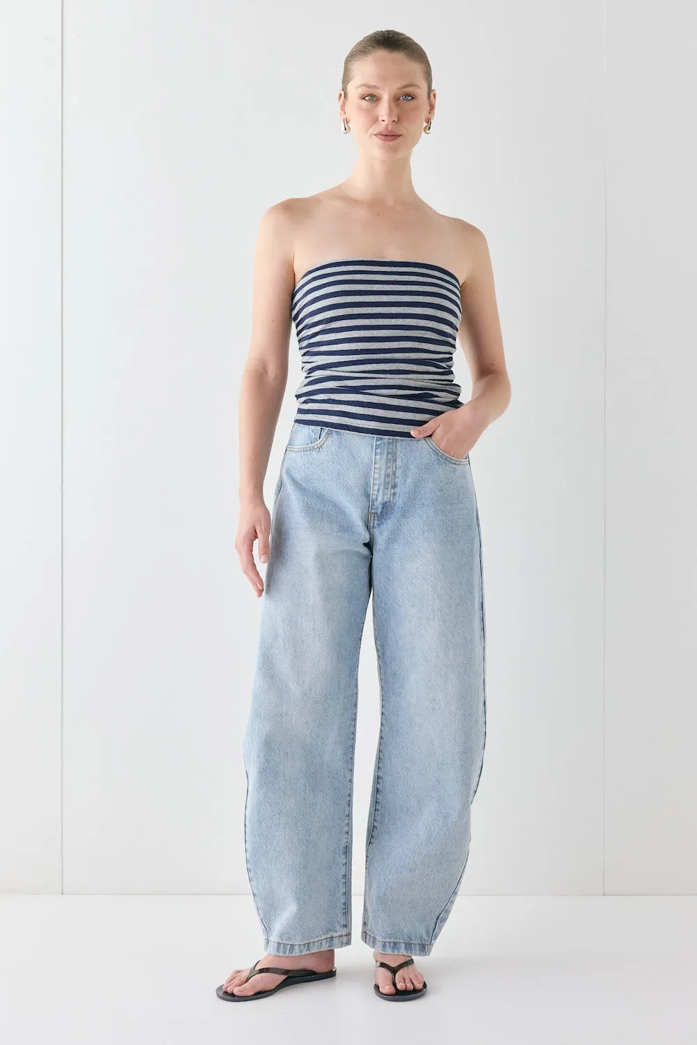Dominique Top Navy Stripe sold by Verge Girl product image thumbnail 3