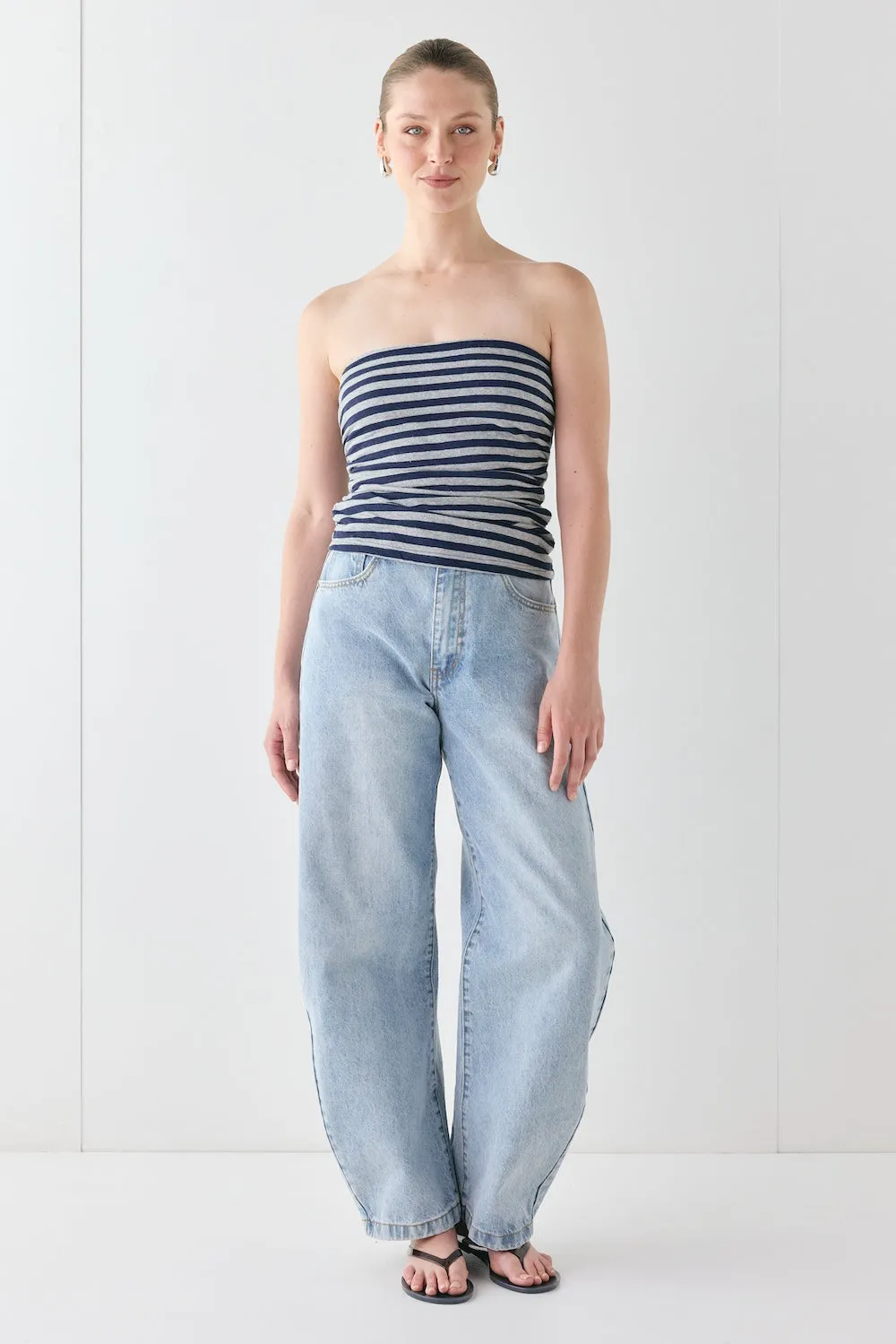 Dominique Top Navy Stripe sold by Verge Girl product image thumbnail 4