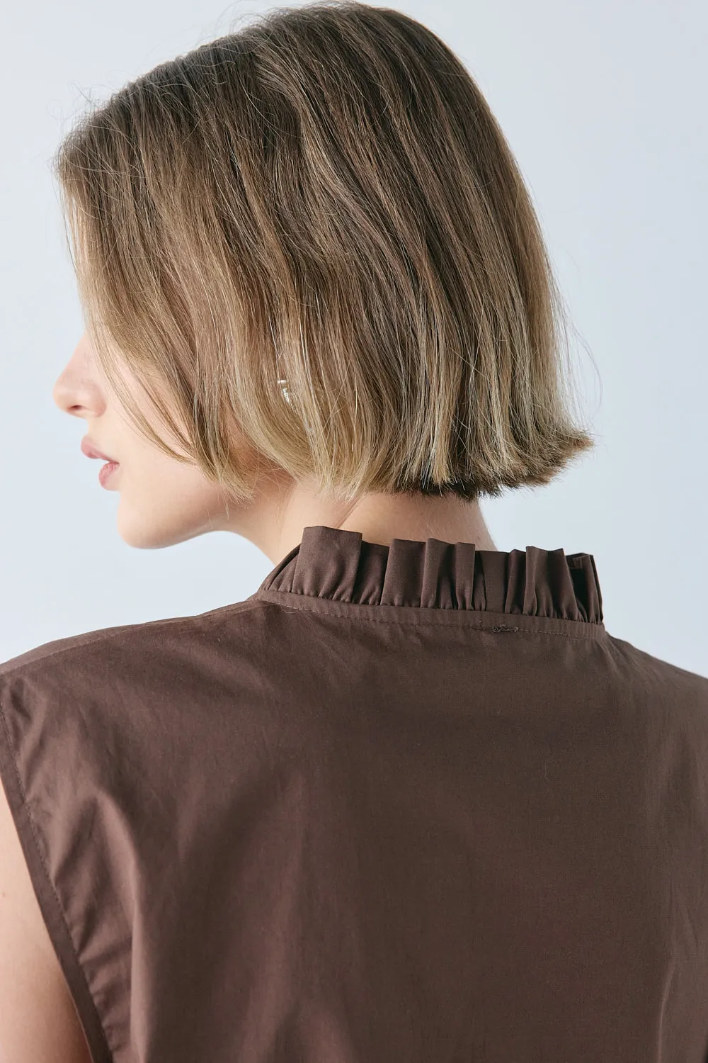 Phoebe Vest Top Chocolate sold by Verge Girl product image thumbnail 5