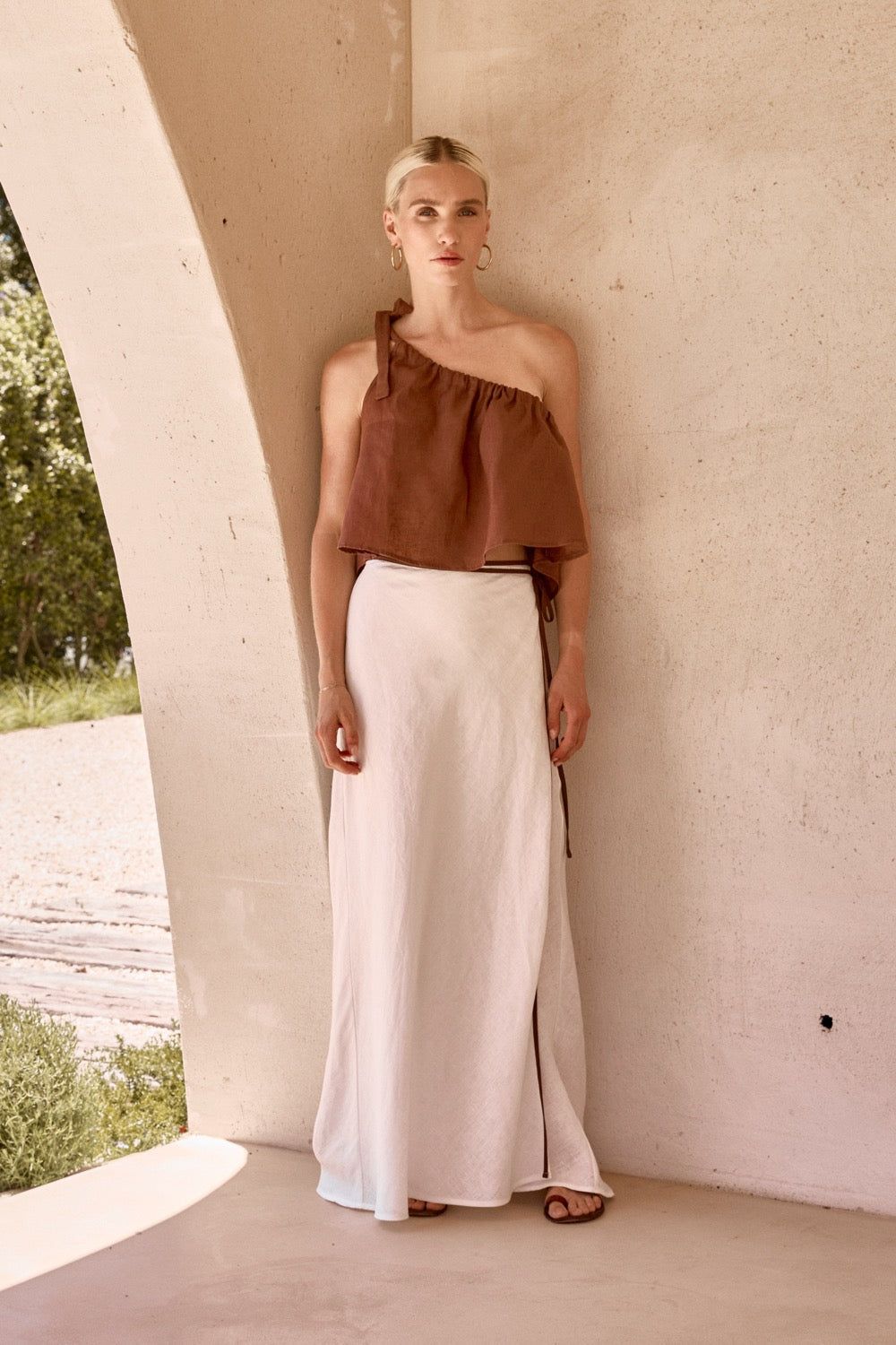 Slow Living Linen Top Brown sold by Verge Girl product image thumbnail 4