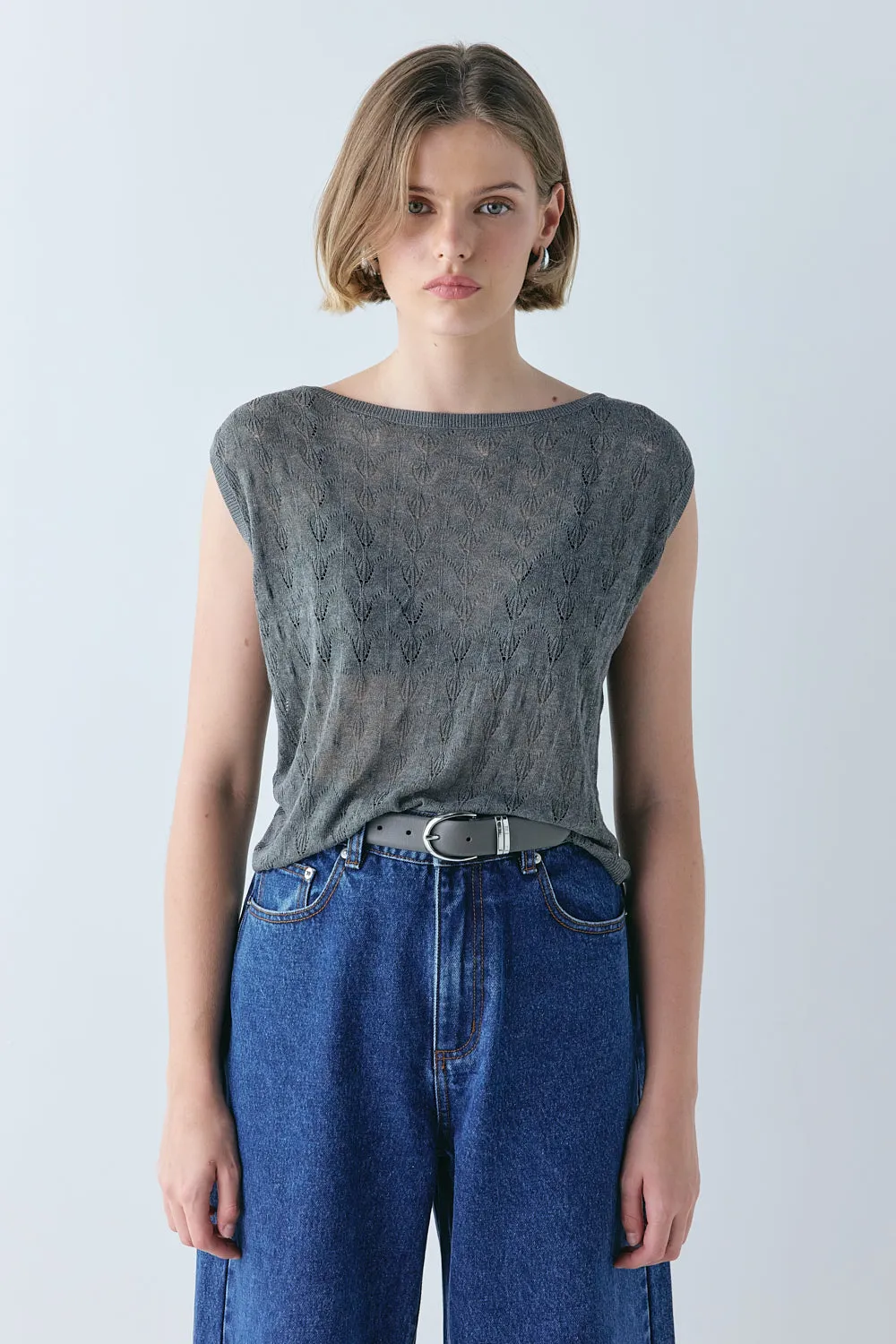 Bria Knit Top Charcoal sold by Verge Girl product image thumbnail 3