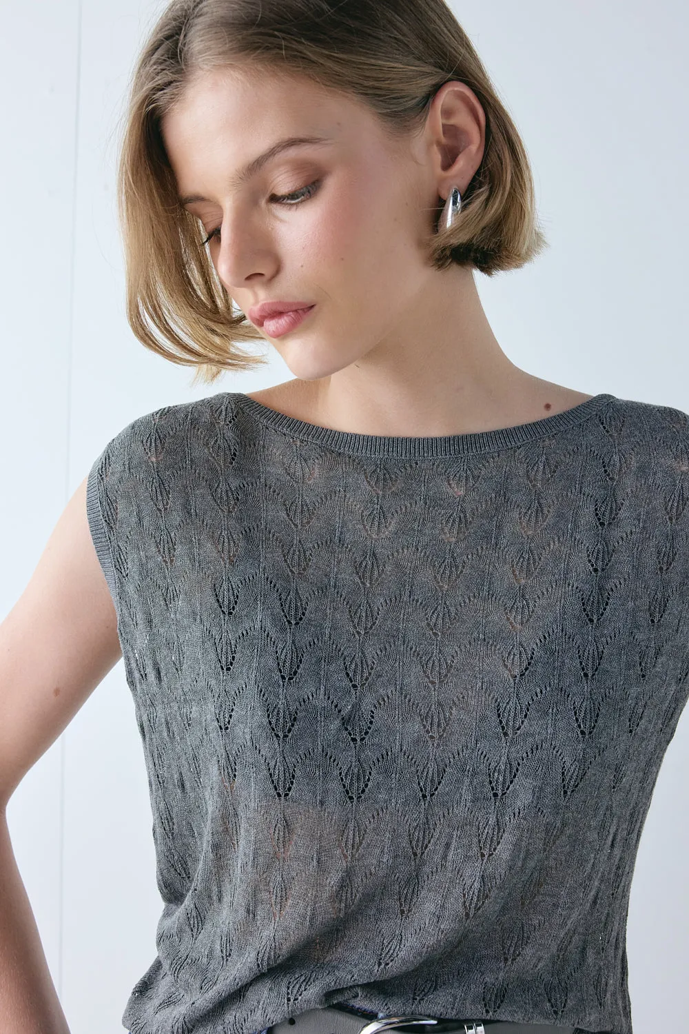 Bria Knit Top Charcoal sold by Verge Girl product image thumbnail 4