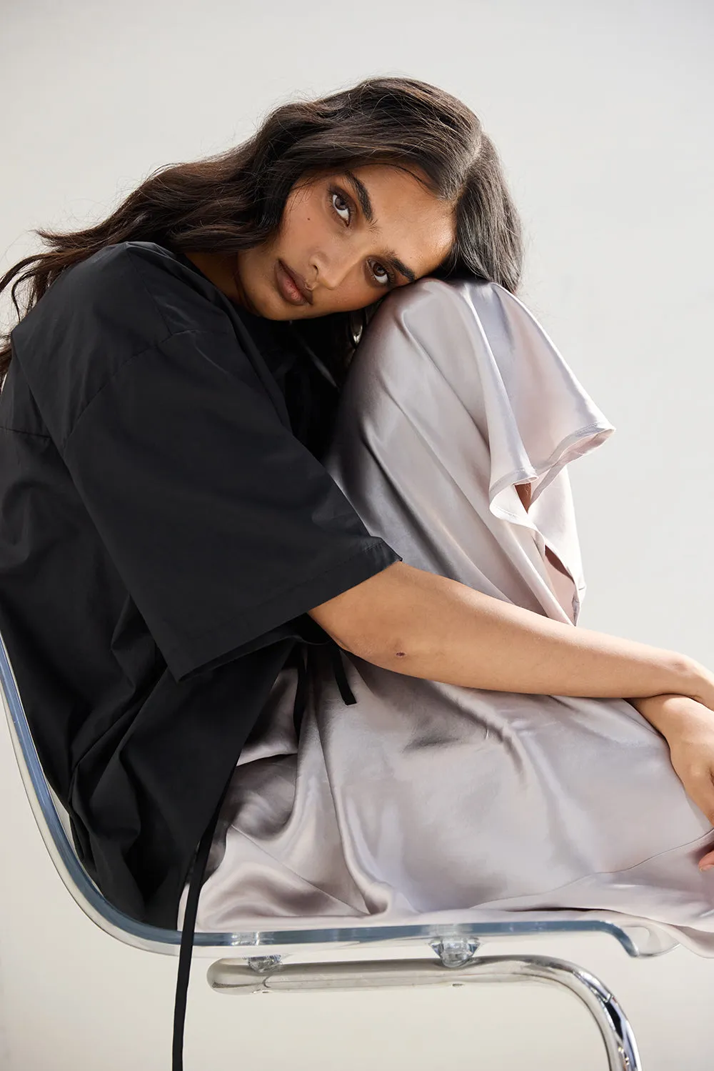 Florence Bias Cut Maxi Skirt Silver sold by Verge Girl product image thumbnail 5