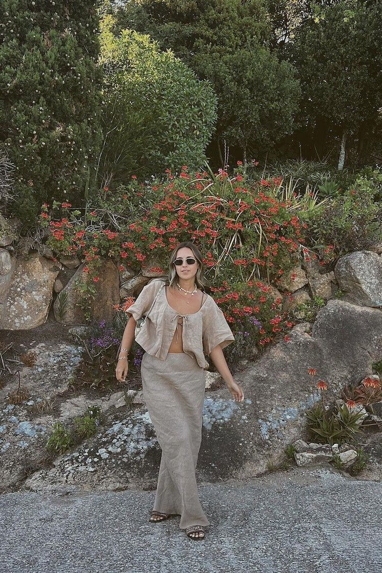 VRG GRL The Sea & I Linen Smock Top // Latte sold by Verge Girl product image thumbnail 3