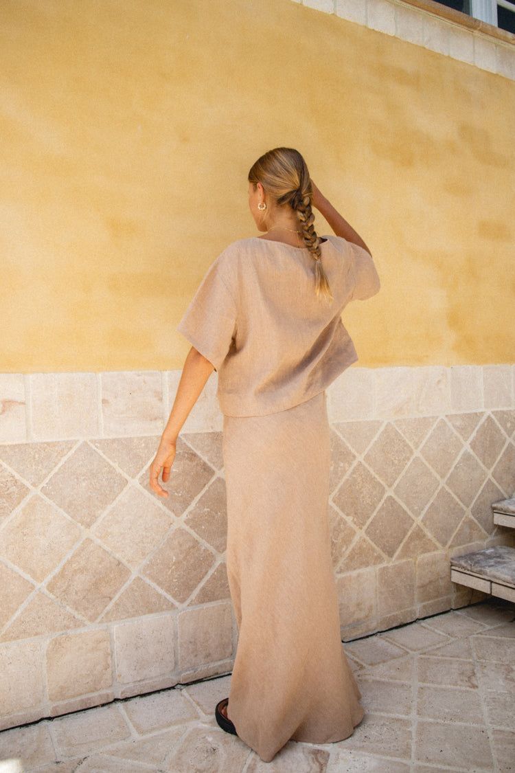 VRG GRL The Sea & I Linen Smock Top // Latte sold by Verge Girl product image thumbnail 7