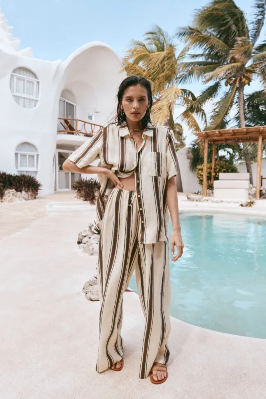 Ellie Linen Pants Dune sold by Verge Girl