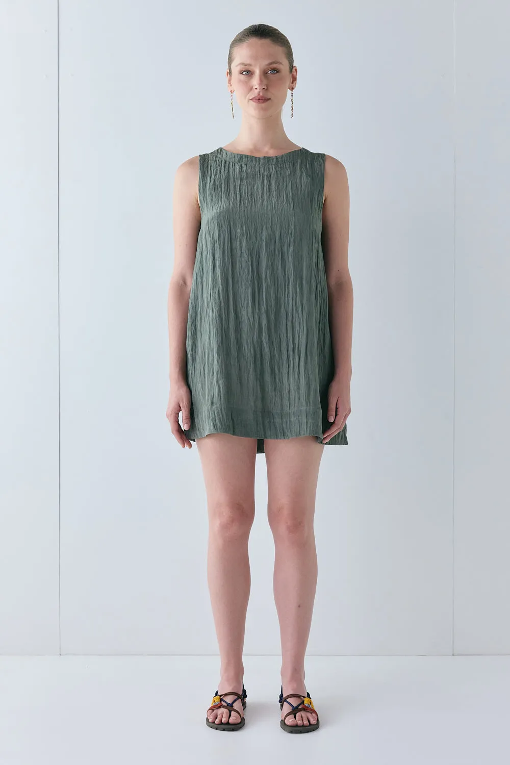 Aftersun Mini Dress Khaki sold by Verge Girl