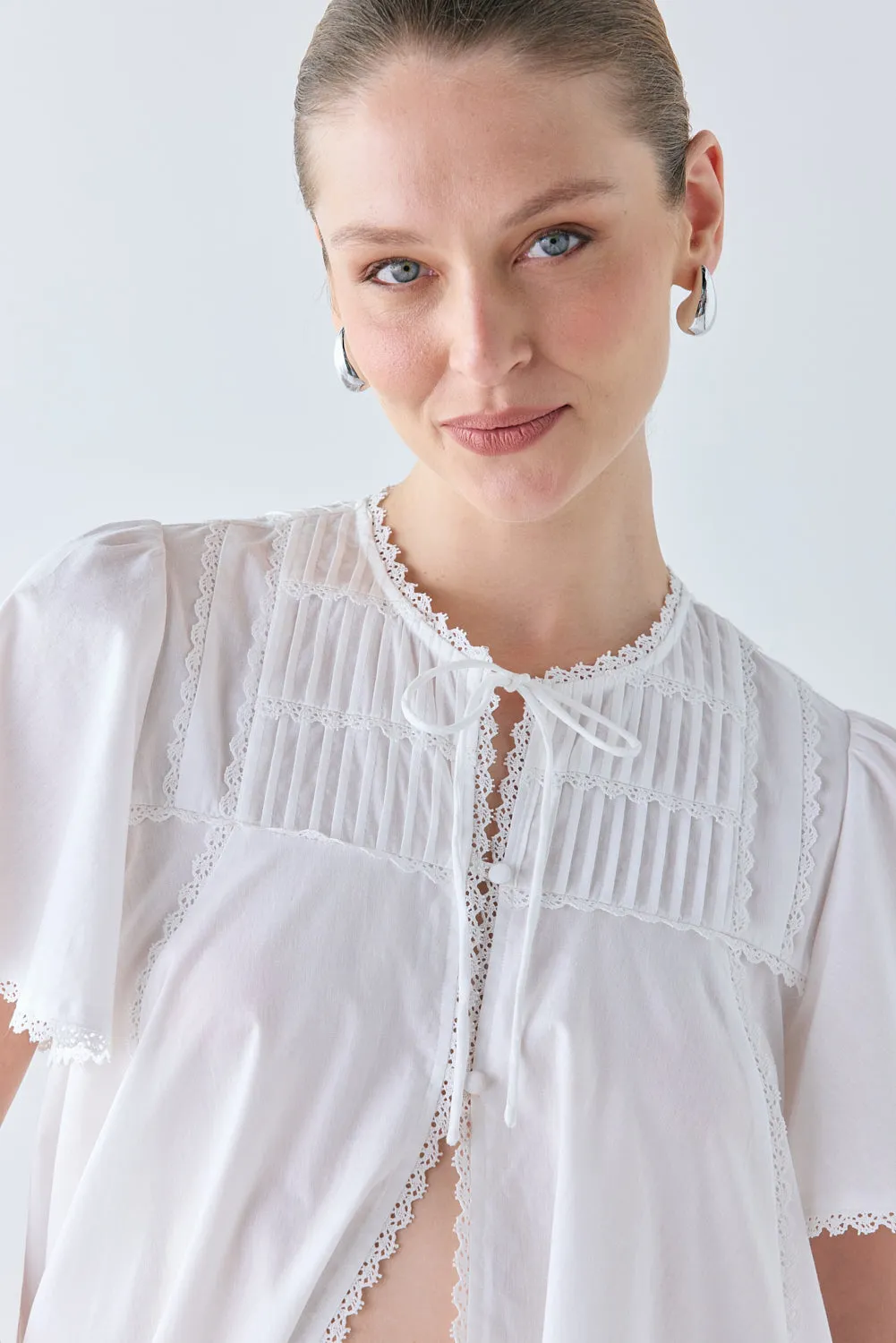 Henriette Smock Top White sold by Verge Girl product image thumbnail 3