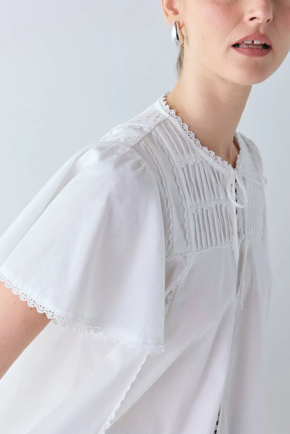 Henriette Smock Top White sold by Verge Girl product image thumbnail 5