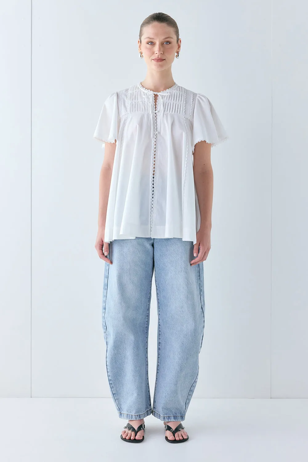 Henriette Smock Top White sold by Verge Girl product image thumbnail 4