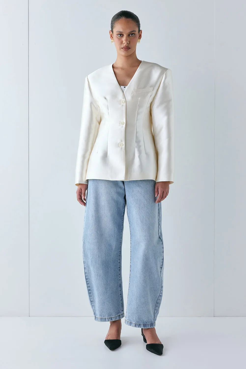 Dalton Blazer Cream sold by Verge Girl product image thumbnail 3