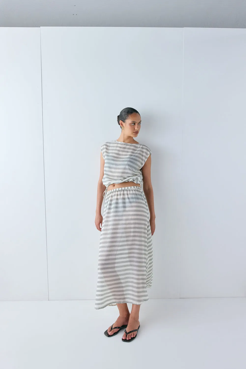 Nicola Sheer Top Stripe sold by Verge Girl product image thumbnail 4
