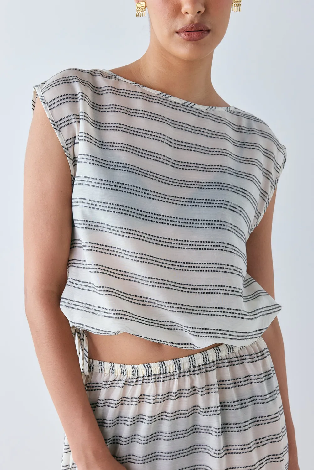 Nicola Sheer Top Stripe sold by Verge Girl product image thumbnail 5