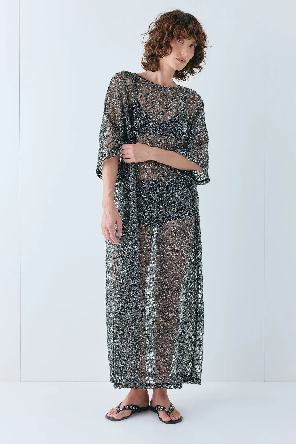 Ivette Sequin Midi Dress Black sold by Verge Girl product image thumbnail 5