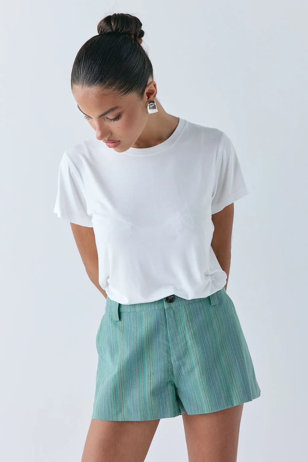 Salome Shorts Green Stripe sold by Verge Girl product image thumbnail 5