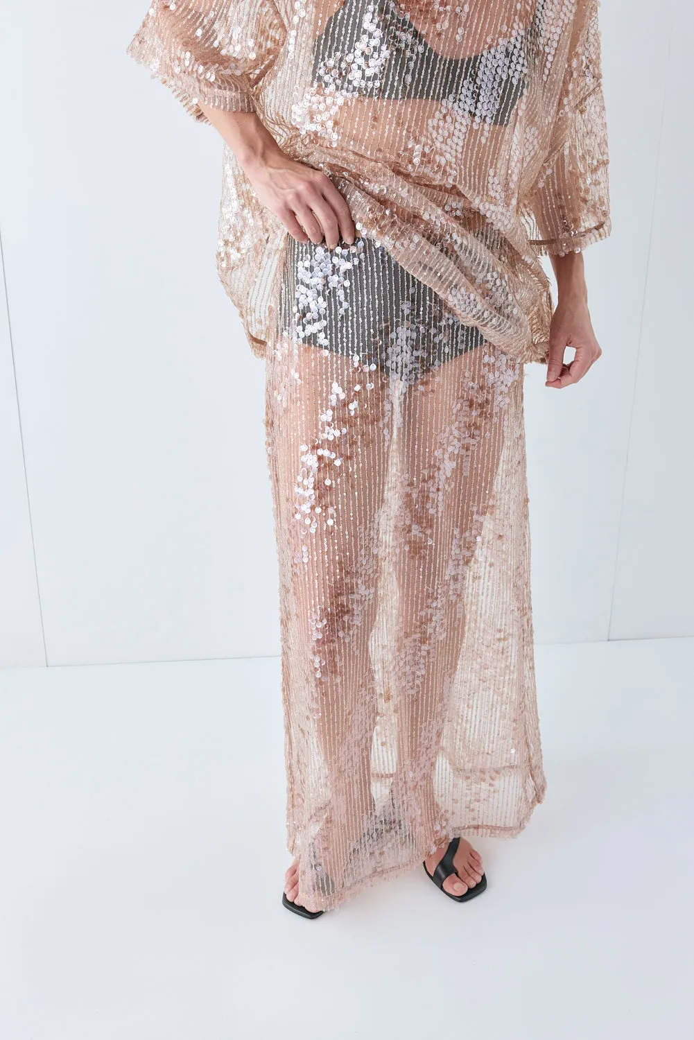 Vilma Sequin Maxi Skirt Bronze sold by Verge Girl product image thumbnail 5