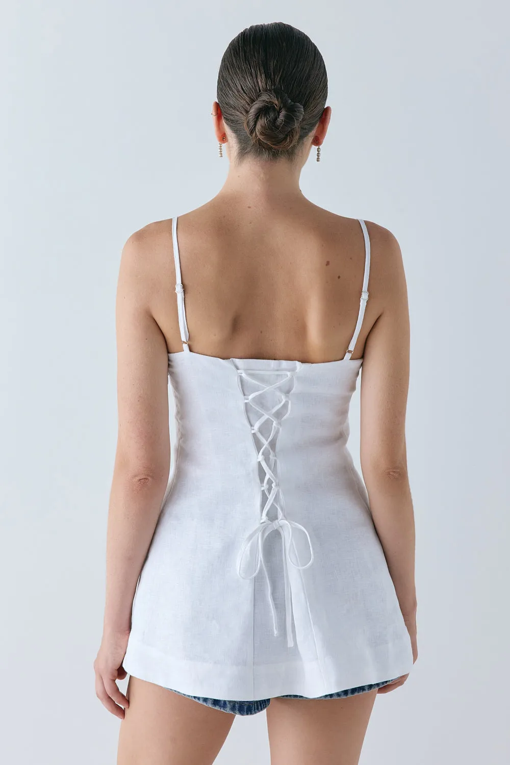 Rosa Linen Top White sold by Verge Girl product image thumbnail 2