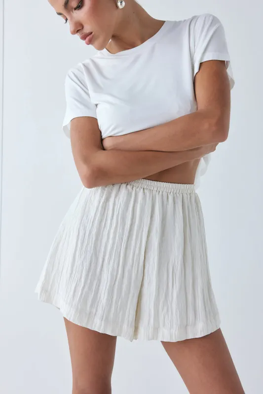 Annika Shorts Crinkle Cream made by Verge Girl