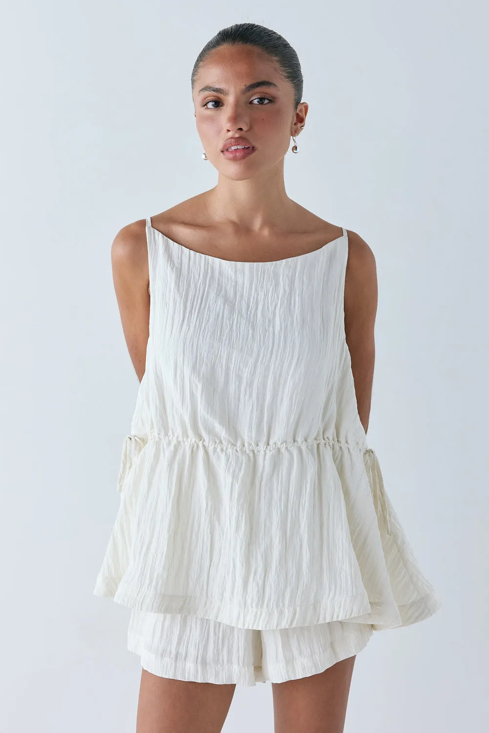 Annika Shorts Crinkle Cream sold by Verge Girl product image thumbnail 2