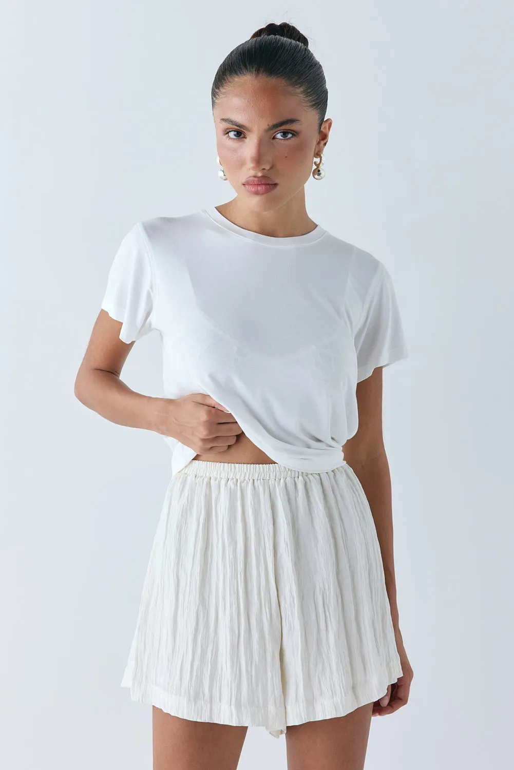 Annika Shorts Crinkle Cream sold by Verge Girl product image thumbnail 4