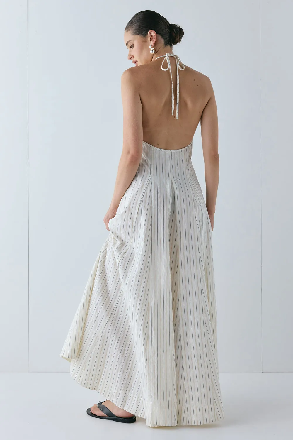 August Maxi Dress Cream Stripe sold by Verge Girl product image thumbnail 5