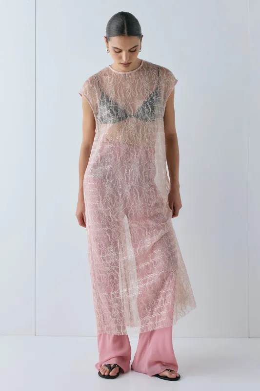 Sabre Lace Midi Dress Musk made by Verge Girl