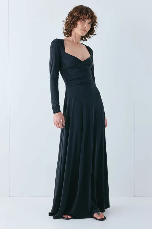 Valentine Maxi Dress Black made by Verge Girl