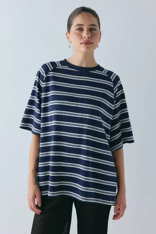 Blair Tee Navy Stripe made by Verge Girl