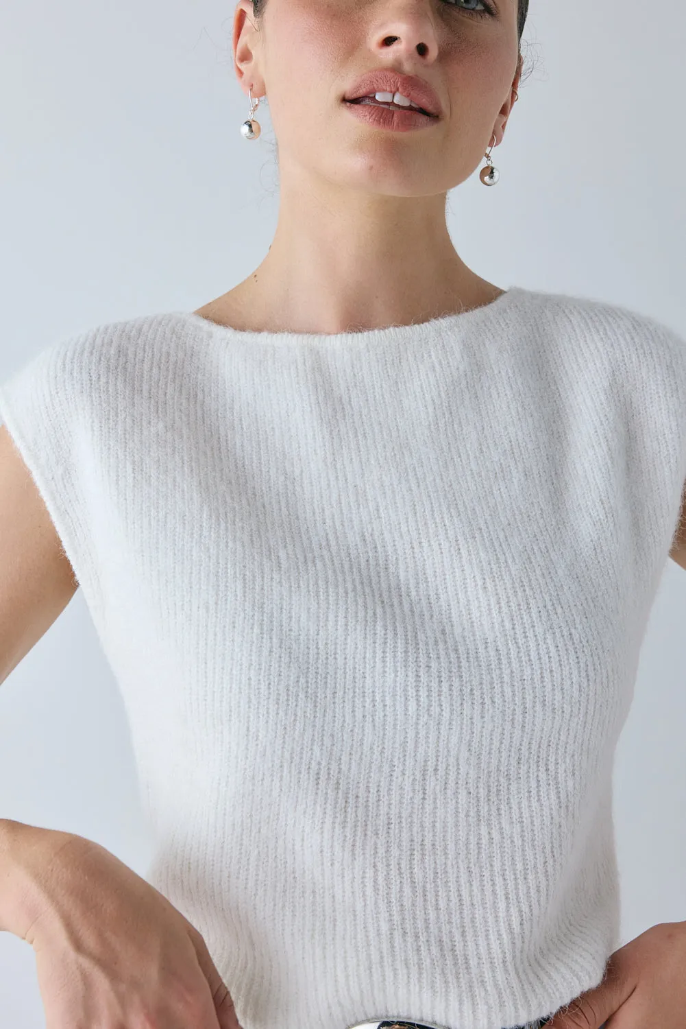 Greta Knit Top Ivory sold by Verge Girl product image thumbnail 3