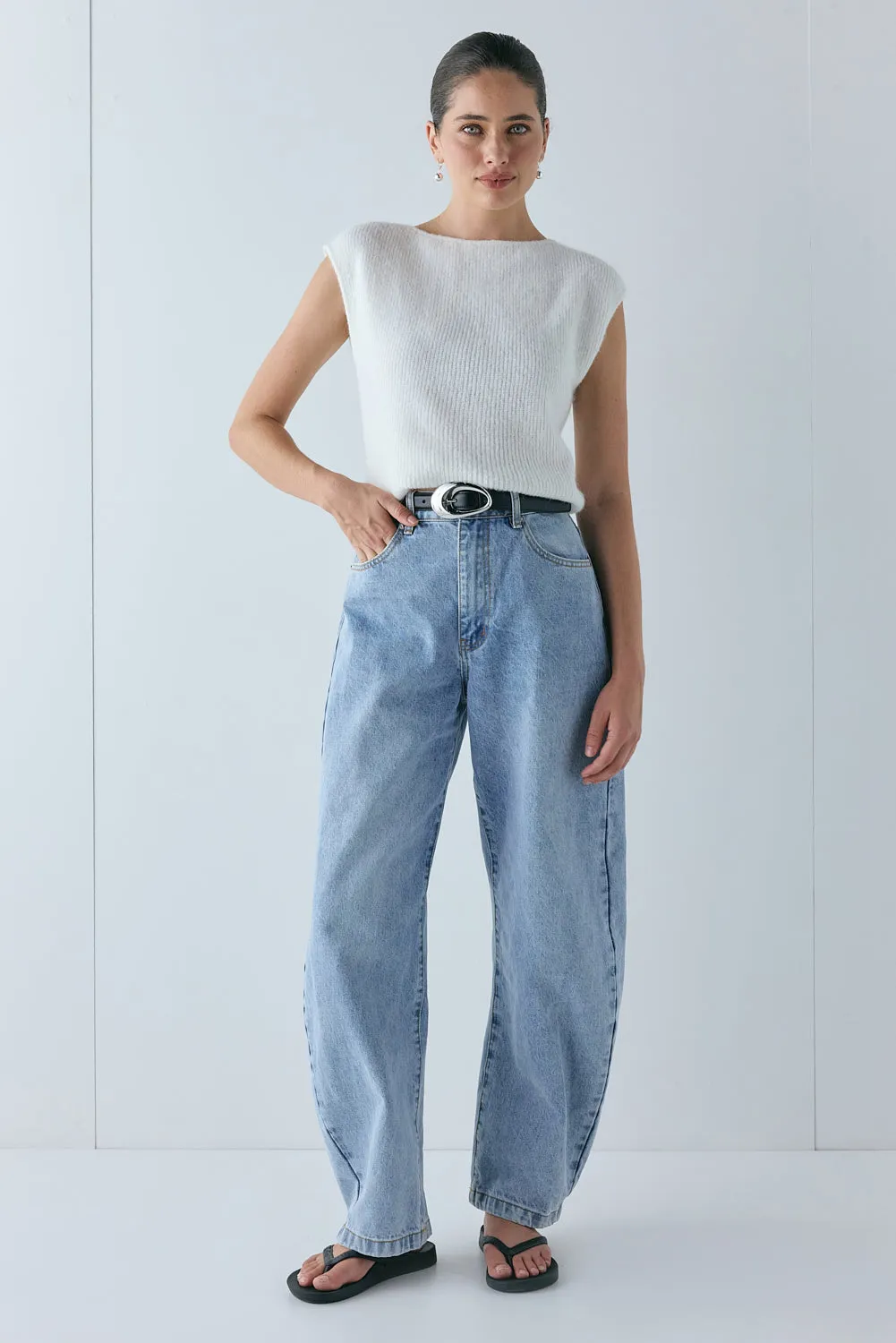Greta Knit Top Ivory sold by Verge Girl product image thumbnail 4