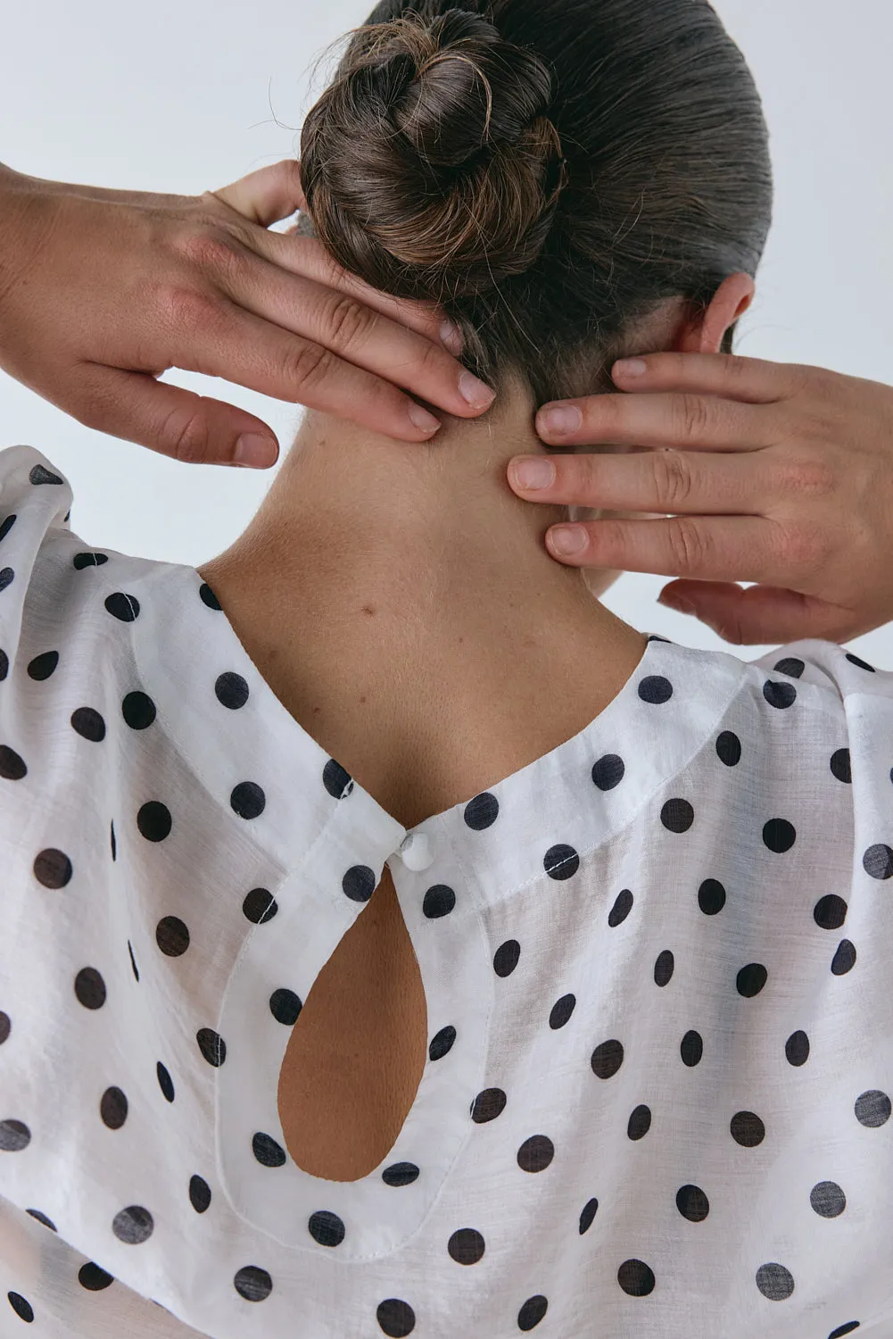 Esther Sheer Top White Polka Dot sold by Verge Girl product image thumbnail 3